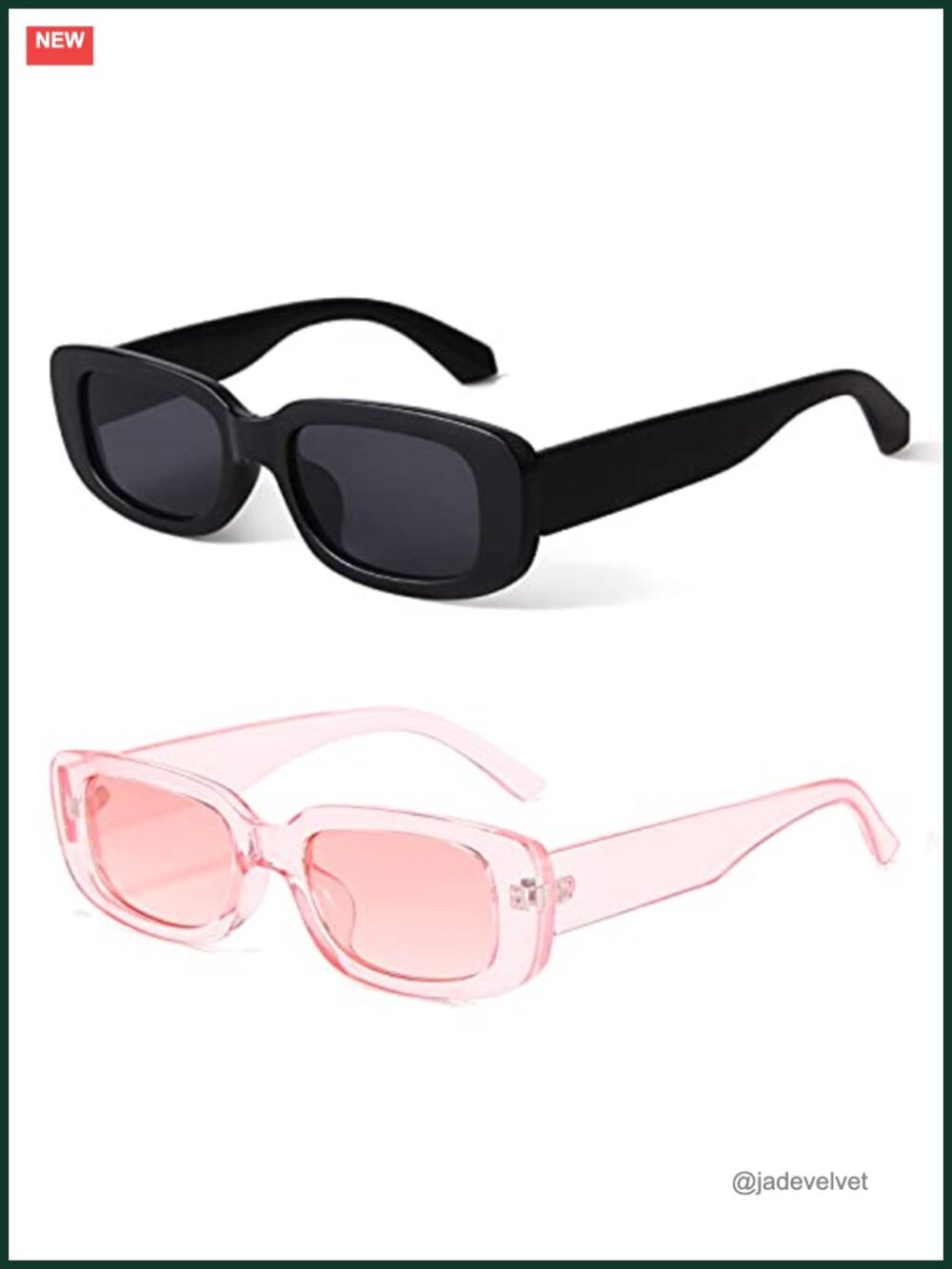 Rectangle Sunglasses Retro Driving Glasses 90s Vintage Narrow Square Frame